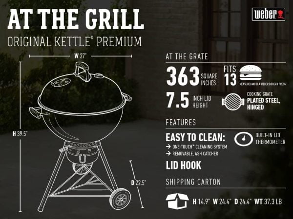 Weber Original Kettle Premium 22 Charcoal Grill