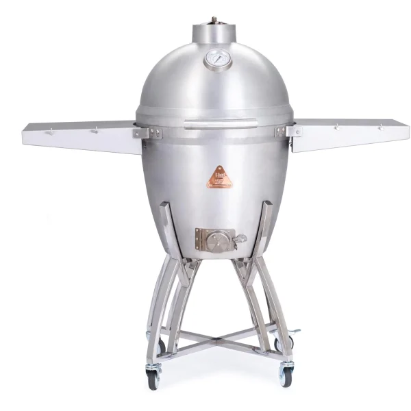 Blaze Cast Aluminum Kamado Grill Cart 20-Inch W/ Stainless Steel Cart & Side Shelves