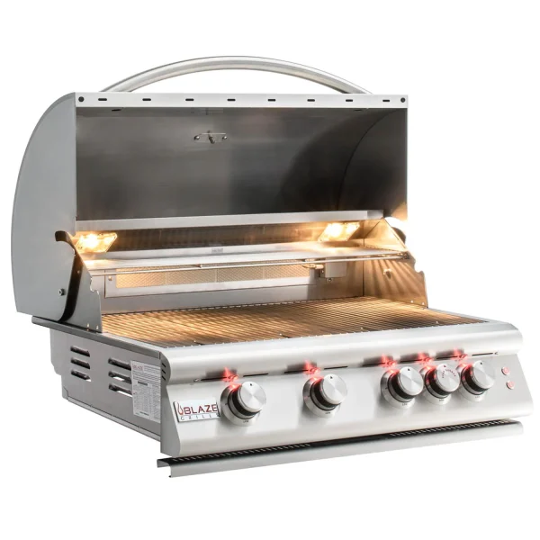 Blaze Premium LTE Built-In 4-Burner Gas Grill 32-Inch W/ Rear Infrared Burner & Grill Lights - Image 2