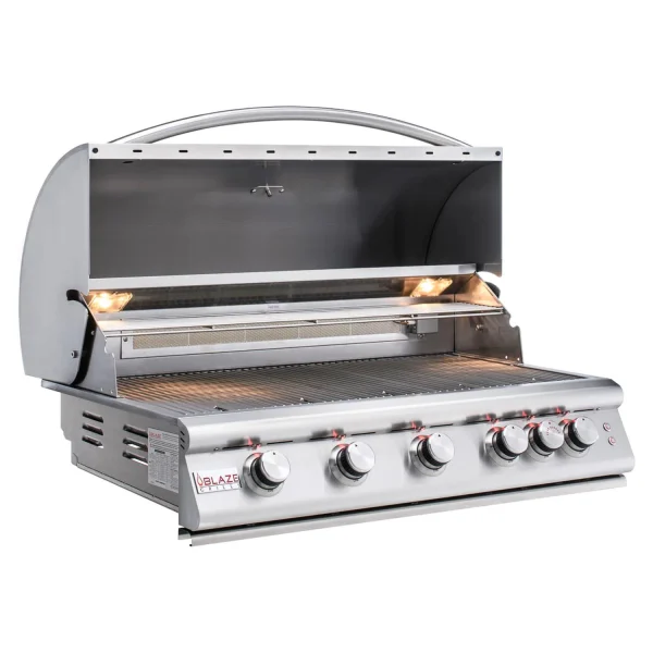 Blaze Premium LTE  5-Burner 40-Inch Built-In Gas Grill W/ Rear Infrared Burner & Grill Lights - Image 2