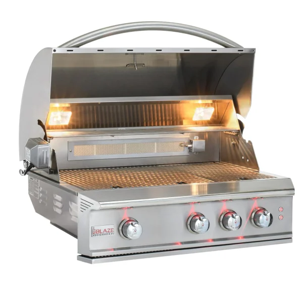 Blaze Professional LUX Built-In Gas Grill 34-Inch 3-Burner W/ Rear Infrared Burner - Image 2