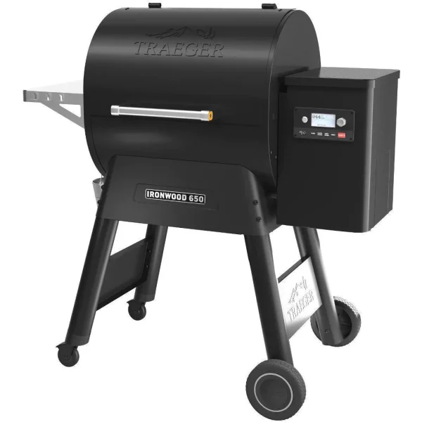 Traeger Ironwood 650 Wood Pellet Grill W/ Wi-Fi Controlled, WiFIRE & Pellet Sensor